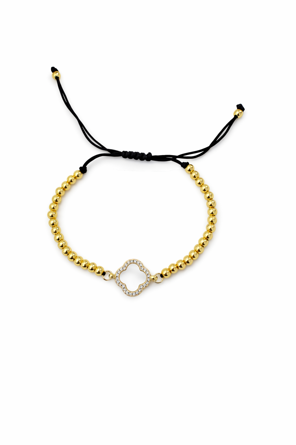 Gold Clover Rope Bracelet