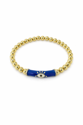Blue Enamel Evil Eye Bracelet