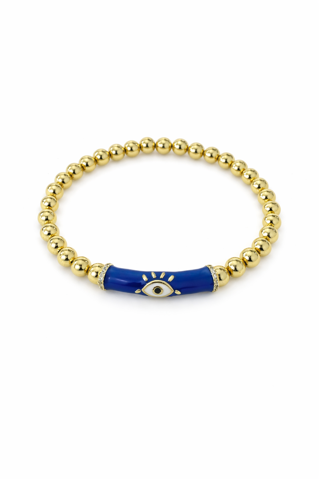 Blue Enamel Evil Eye Bracelet
