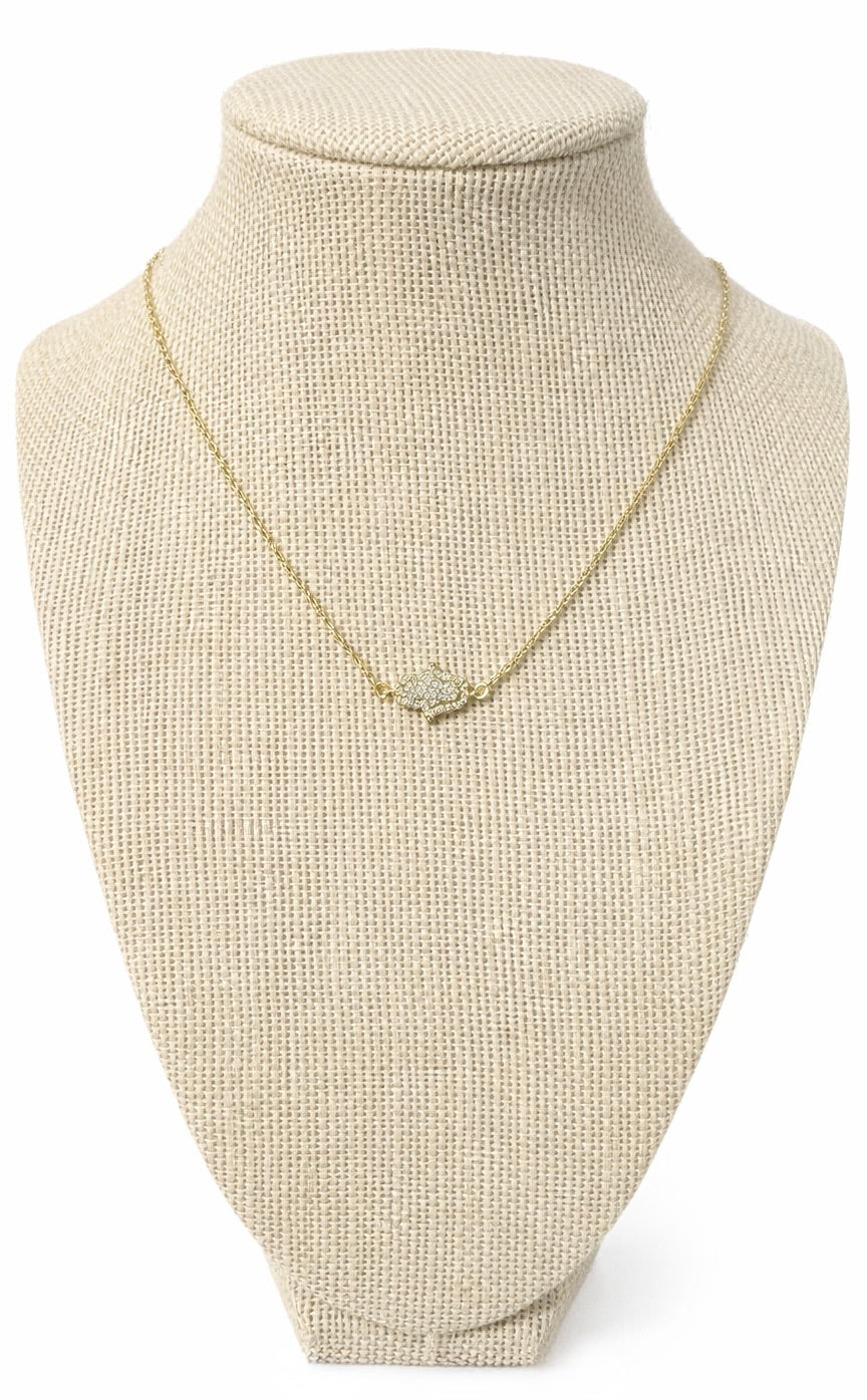 Gold Hamsa Connector Necklace