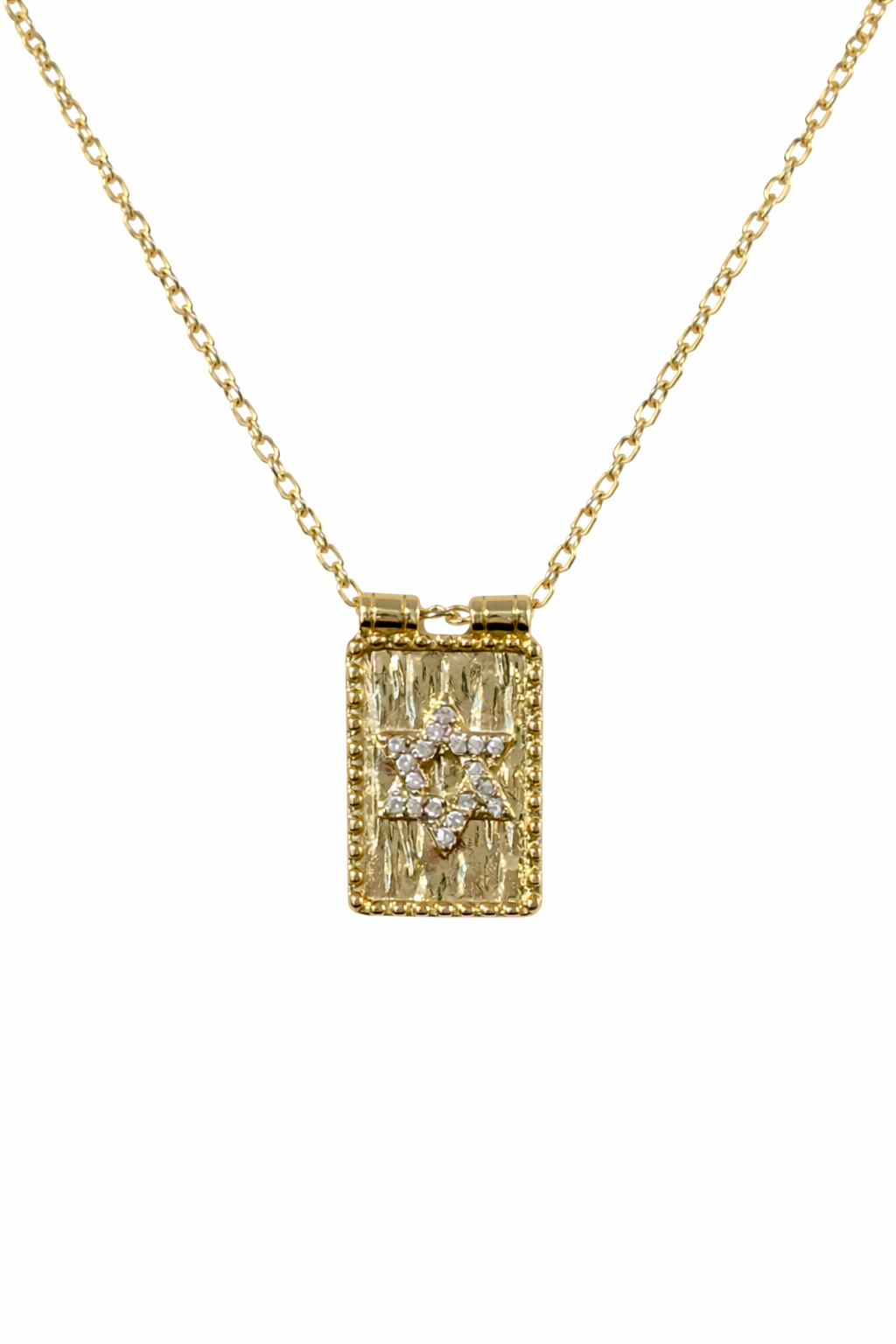 Gilded Star of David Necklace